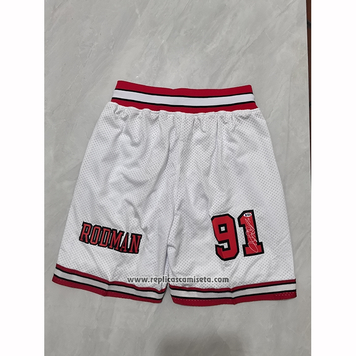 Pantalone Chicago Bulls Mitchell & Ness Just Don 1996-97 Blanco